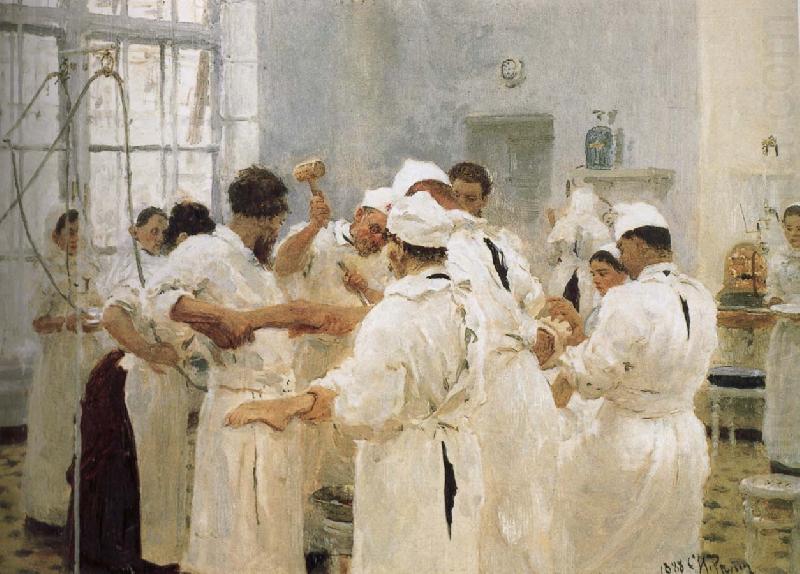 Lofton Palfrey doctors in the operating room, Ilia Efimovich Repin